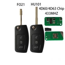 433MHz 4D63 4D60 Flip Folding Car Remote Key for Ford Fusion Focus Mondeo Fiesta Galaxy HU101 FO21 Blade Vehicle Keys