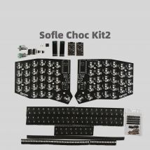 Sofle Choc Split-Tastatur-PCB-Kit, 58-Tasten, DIY-Anpassung, ergonomisches QMK, unterstützt umfassende Tastenkartierung, Makrodefinition