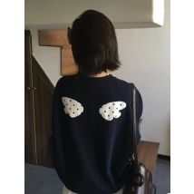 Harajuku Lose Pullover Süße Polka Dot Strickwaren Elegante Vintage Y2k Subkultur Pullover Grunge Ästhetik Gestrickte Fashion Tees