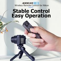 AODELAN USB-C wiederaufladbares Bluetooth Wireless Remote Shutter Grip Stativ für Nikon-Kameras Selbstporträt-Videoaufzeichnung