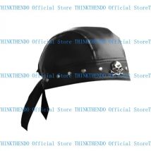 652F Hip Hop Grunge Photo Props Skull Durag for Dating Photography Cabbie Headwear Rivet Studded Hat