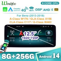 12.5 "Wireless Carplay Android 14 Auto Stereo Schermo Per Mercedes-Benz A CLA GLA Classe W176 C117 X156 W463 Autoradio Multimediale