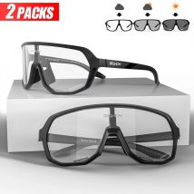 2 Packungen Photochrome Radfahren Brille Outdoor Sport Fahrrad Sonnenbrille Männer MTB Radfahren Brille Frauen Rennrad Brillen