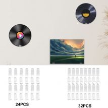24/30Pcs Vinyl Schallplatten Display Regal Halter Wand Halterung Selbstklebende Album Disc Show Rack Acryl Schallplatten Rack für Zeitschriften