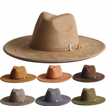 Classic Camel Suede Hat Wide Brim 2025 NEW Fedora Hat Men Women Autumn Winter Felt Hats Classic Church Fedoras Chapeau Sombrer