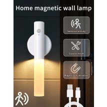 Portable Led Night Light with Motion Sensor Intelligent Human Body Induction Wall Lamp Rechargeable Lantern 5V Cylinder Plastic