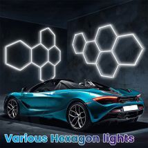 1/3/5 Loch Waben sechseckige DIY Deckenleuchte 6500K ultrahelles LED-Licht 110V-240V geeignet für Garagen, 4S Werkstätten, Fitnessstudios