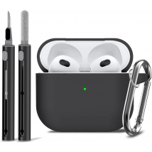 AirPods 3rd Gen Case Cover with Cleaner Kit,Soft Silicone Protective Case for Apple AirPods 3rd Generation Charging Case with Ke