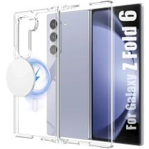 Magsafe Slim Transparente Hülle für Samsung Galaxy Z Fold 6, stoßfeste magnetische Handyhüllen für Z Fold6 HD, harte Schutzhülle