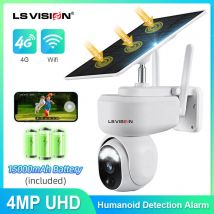 LS VISION 2K 4G Sim telecamera di sorveglianza solare esterna Wireless Wifi PTZ Motion Detection telecamera di sicurezza Audio a 2 vie impermeabile