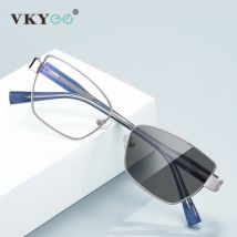 VKYEE Fashion Rectangle Small Frame Design Photochromic Anti-Blue Light Reading Women's Customizable Prescription PFD3168