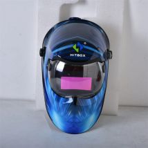 HITBOX casco per saldatura Auto oscuramento-grande schermo di visualizzazione True Color Hood Solar Lithium DIN4/5-9/9-13 1/1/1/2