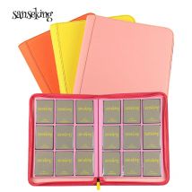 Farbe TCG 9-Grid-Kartenbinder-Album mit Reißverschluss für Pokemon YuGiOh Magic Cards Anime Sticker Collection Doppelseitige Seiten