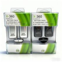 3 en 1 4800mAh recargable 2 baterías con 1 Cable de carga para Xbox 360 Gamepad baterías controlador inalámbrico batería