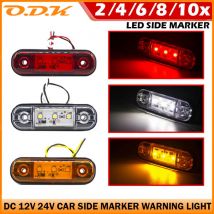 2/4/6/8/10x3 LED Indicatore laterale esterno Avvertimento Fanale posteriore Lampada Segnale di ingombro Indicatore freno Rimorchio Camion Camion 12V 24V
