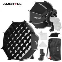 AMBITFUL 30 cm PF30 SE 40 cm PF40 SE Flash per fotocamera Mini Softbox Ombrello ottagonale portatile Softbox + Griglia a nido d'ape per V1 AD200PRO