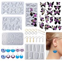Schmetterling Blatt Ohrringe Anhänger Epoxidharz Silikon Formen Hohl Kunst Handwerk Machen Für DIY Charms Anhänger Schmuck Formen