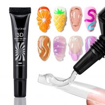 10 ml 3D-Nagelkunst-Gel – DIY-Designs, wasserfestes Bildhauergel, wasserfestes Nail-Art-Design-Gel für komplizierte Schnitzereien und Formen