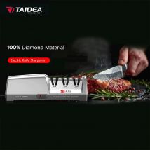 Afilador de cuchillos eléctrico profesional TAIDEA: sistema de 3 etapas, restaurador y pulido de cuchillas, afilador de cocina sin esfuerzo