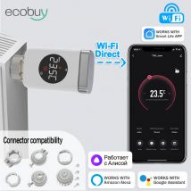 Tuya Wifi inteligente cabezal termostático válvula de radiador actuador controlador de temperatura de calefacción vida inteligente Alexa Google Home Alice