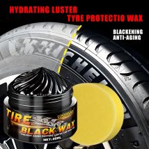 TIRE BLACKWAX - Crema idratante lucida e protettiva da 30 ml per pneumatici, paraurti e ruote - Anti-sbiadimento, resistente all'ossidazione, da utilizzare,