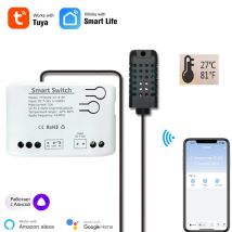 Tuya Smart Temperatur Feuchtigkeit Schalter Passive Trockenen Kontakt Relais Thermostat Monitor Temperatur Sensor Alexa Kompatibel