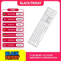 AUSDOM White Sofkeys4 Wireless Bluetooth Dual Mode 3 Key Zone Keyboard Office Home Keyboard Silent 110 tasti per PC Computer Ipad