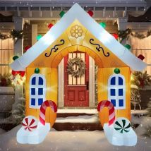 2,7 m/8,9 ft Weihnachten Ornament Aufblasbare Modell Weihnachten Bogen Integrierte LED Lichter Weihnachten Party Indoor Outdoor Garten Requisiten Dekoration