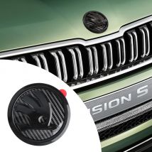 80/90/100 MM Auto Vorne Hinten Stamm Emblem Aufkleber Dekoration Für Skoda MissionL Afriq Kamio Fabia Octavia KODIAQ KAROQ KAMIQ FABIA