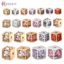 4,5 MM 6 MM 7 MM 8,5 MM Messing Cube Spacer Perlen Armbänder Perlen Hochwertige Schmuck Zubehör Herstellung Rosediy offiziell-Website