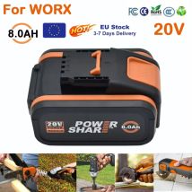Per batteria da 20 V 8000 mah/8 Ah agli ioni di litio per Worx WX390/WX176/WX166.4/WX372.1 WX800/WX678/WX550/WX532/WG894E WG629E/WG329E/WG2