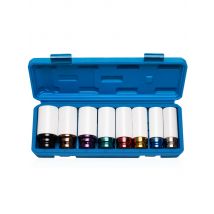 Colour Hex Sockets Pneumatic Wrench Tire Screw Sleeve 1/2" Air Gun Tire Protection Impact Nut Socket Car Garage Repair Tool Kit