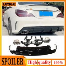 2016 bis 2019, glänzend schwarze Heckstoßstangen-Diffusorlippe für Mercedes Benz C117 W117 CLA200 CLA260 CLA45 AMG Heckdiffusor