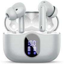Auricolari wireless con Bluetooth 5.3, cuffie intrauricolari con 4 microfoni ENC e 36 ore di riproduzione, display LED incluso.