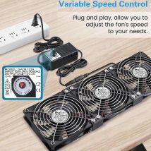 Wentylator chłodzący 3000 obr./min z kontrolerem 120mm 12cm 12V 220V Btc obudowa maszyny szafka stacji roboczej chłodnica wentylator serwerowy dla GPU VGA