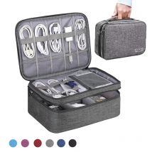 Multifunktionaler wasserdichter digitaler elektronischer Organizer mit großer Kapazität, USB-Datenleitung, Ladegerät, Kopfhörerkabel, Reise-Aufbewahrungstasche