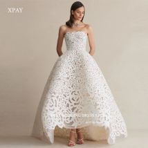 XPAY Sexy Liebsten Volle Spitze A-linie Brautkleider Vestido de noiva Moderne Brautkleider Angepasst Korsett Zurück Robe de mariage