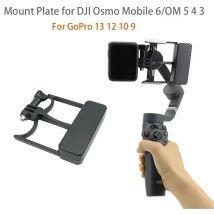 Universal Action Kamera Adapter Handheld Gimbal Schalter Montage Platte Adapter für DJI Osmo Mobile 6 OM 5 4 3 für GoPro 13 12 10 9