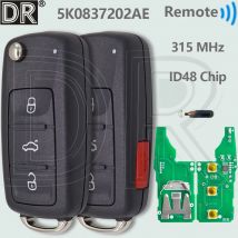 DR 5K0837202AE 315MHz ID48 Chip Car Remote Key For VW Volkswagen Jetta Golf Touran Beetle Caddy Gti Tiguan Passat Tiguan Eos