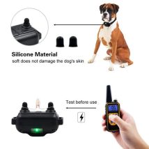 Collar de entrenamiento eléctrico para perros de 800m, resistente al agua, con Control remoto para mascotas, Collar de entrenamiento recargable para perros con sonido de vibración y choque