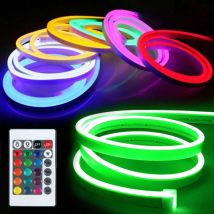 5V Neonlicht RGB Streifen LED Flexibles Silikon 1M 3M 5M Fernbedienung Wasserdicht SMD 3535 Flexibles Band 108Leds/M Dekor für Zimmer