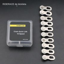 5 pares de juntas de conector de eslabones de cadena de bicicleta, botones mágicos, eslabones maestros rápidos de velocidad de ciclismo para bicicleta de montaña 6/7/8/9/10/11/12 S
