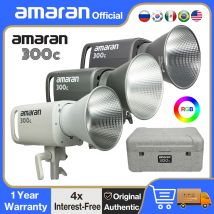 Luce video Amaran 300c RGB COB 2500K-7500K CCT con regolazione G/M Controllo APP Hyper Reflector per la registrazione video di Aputure