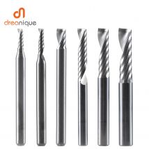 1pc AAAAA single flute spiral end mill 3.175 shank aluminum mill CNC 3D engraving carving bit for