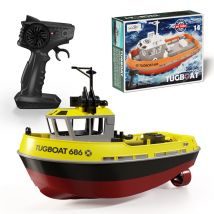 NUOVO 686 RC Barca 1/72 Potente Doppio Motore Senza Fili Radiocomandato Barca 2.4G Elettrico di Controllo Remoto Tugboat Modello Giocattoli per Il Ragazzo