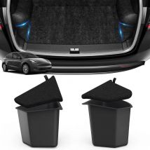 Für 2025, Tesla Model Y, Wacholder, linker und rechter hinterer Kofferraum, Aufbewahrungsbox, Trennwand-Organizer mit Abdeckung, Heckmanschetten-Zubehör