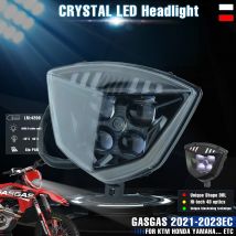 SPACEMOTO Motorcycle  crystal LED Headlight Headlamp For GASGAS 2021-2023 EC 2021 2022 2023 Enduro Motorcycle