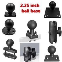 Robuster Doppelsteckdosenarm, 2,25-Zoll-Kugelkopf-Adapter, quadratische Kugel, runde Montagebasis