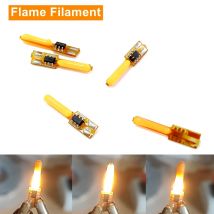 1~10 SZT. Żarówki LED 3V Efekt Płomienia Świece Żarówki Edison LED Filament 1800K COB Dioda Dekoracja na Przyjęcie Urodzinowe Akcesoria do Żarówek