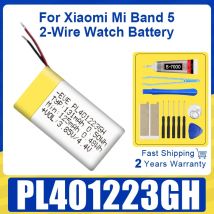 Brandneuer 125 mAh PL401223GH Akku für Xiaomi Mi Band 5 Band5 Uhr 2-Draht leistungsstarker Akku Kostenlose Tools